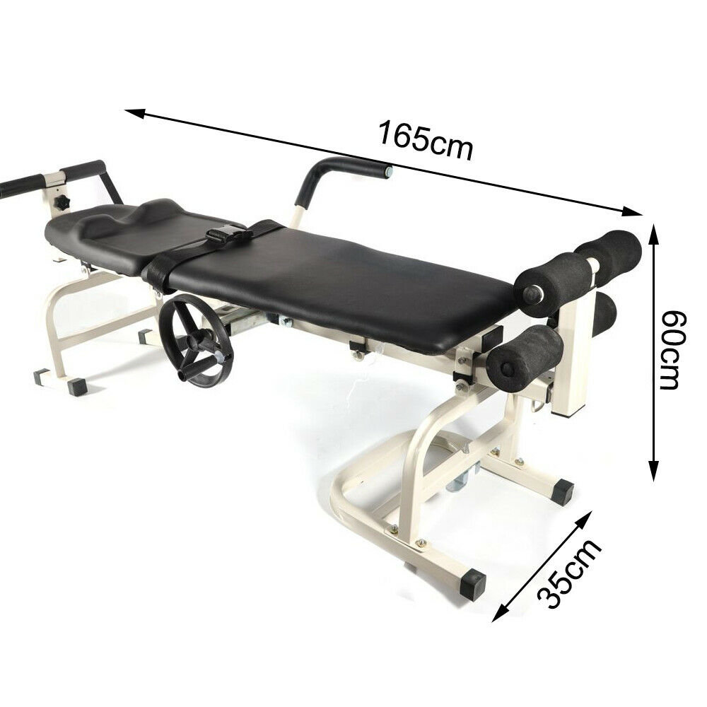 Inbox Zero 65" Therapy Massage Bed Table Cervical Spine Lumbar Traction Bed Stretching Device